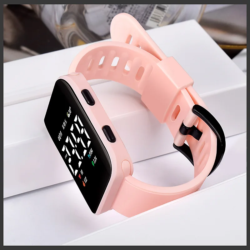 Digital Watch For Men Women LED Electronic Unisex Watch Fashion Casual Simple Silicone Strap Square Dial Clock Zegarek Damski