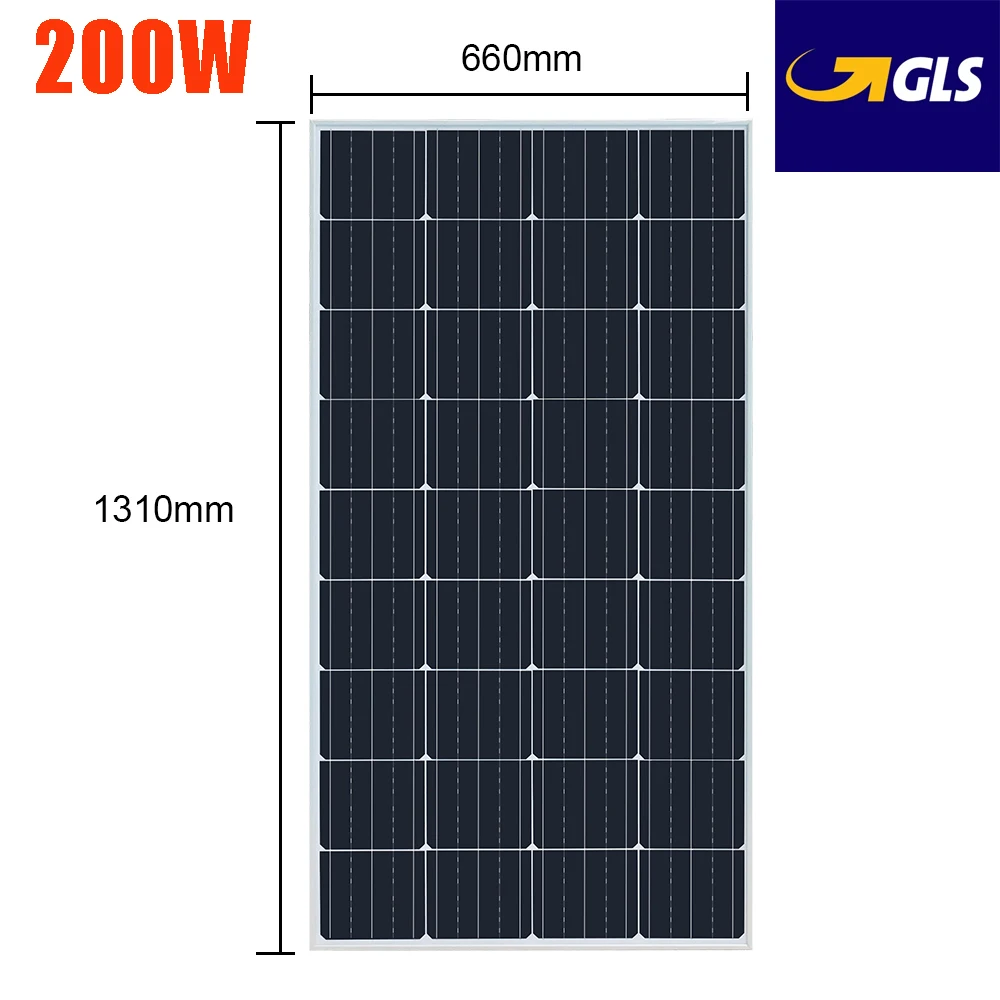 rigid solar panel 12v battery charger 300w 200w 150w 100w 80w photovoltaic panel system for home roof camper RV car EU warehouse