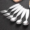 Lots Stainless Steel Children Spoon Fork Tableware Food-grade Baby Feeding Training Auxiliary Tableware Child Safety Food Spoon 6