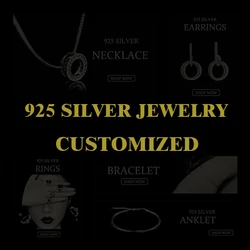 Elegant 925 Silver Jewelry Collection: Stylish Pendant, Necklace, Earring, Ring, Bracelet, and Anklet Set with Fast Delivery (Customize)