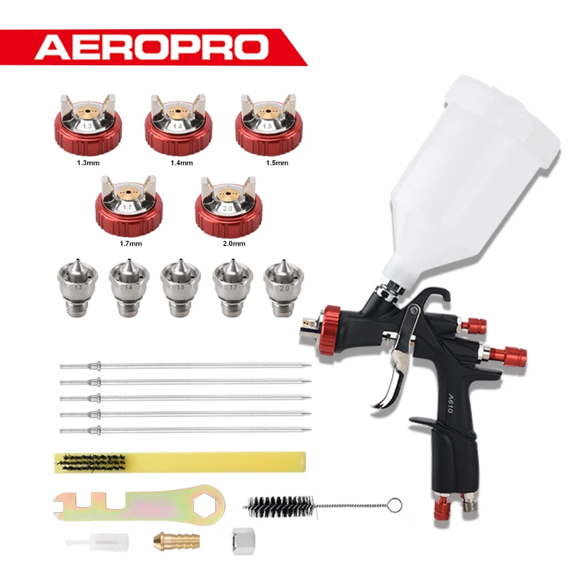 AEROPROA610R500LVLPSprayGunCarPaintingGunKitAirbrush13mm1