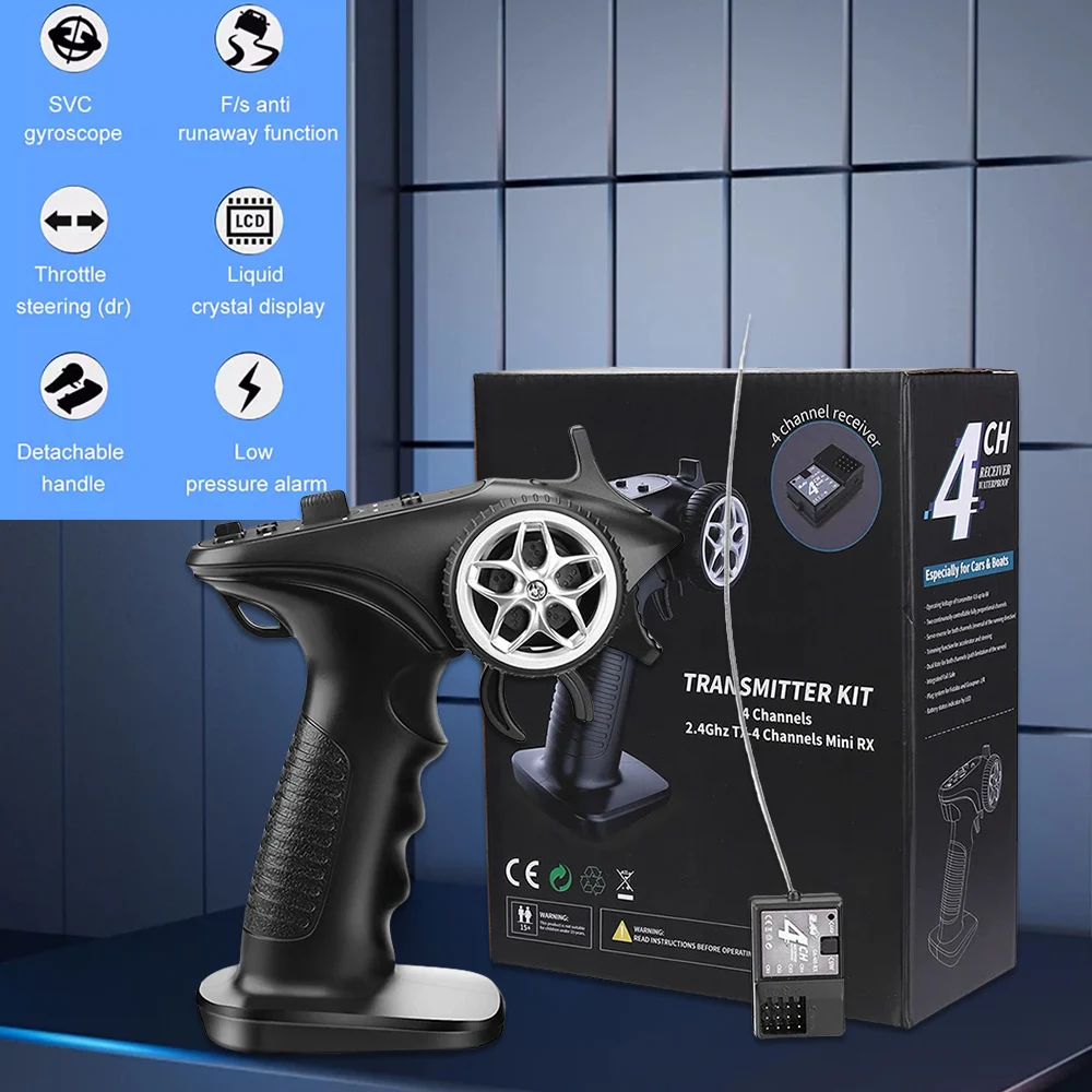 GA-4H-TX TX4 2.4GHz 4CH 라디오 시스템 송신기 컨트롤러 원격 제어/RC 자동차 보트 PK TG3 FS-GT3B 용 수신기