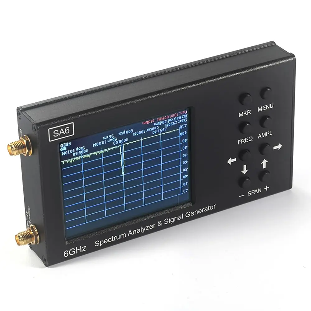 SA6 Handheld Digital Spectrum Testing Analyzer Touch Sensitive Wi Fi RF Gain Band Antenna Professional Frequency EMC Анализатор 4