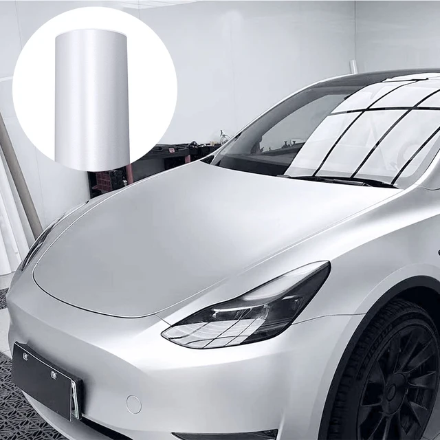 Metallic Matte Satin Ice Film Silver Color Change Vinyl Film Car Wrapping Film Bubble Free Sticker Wrapping Car Accessories 1