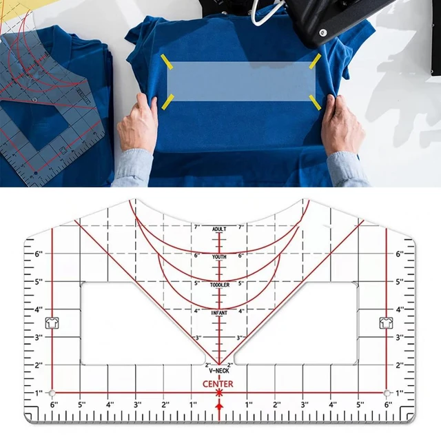 8pcs T-Shirt Alignment Ruler Guide Tool to Center Designs for Vinyl  Placement Sublimation Heat Press for Adult Youth - AliExpress