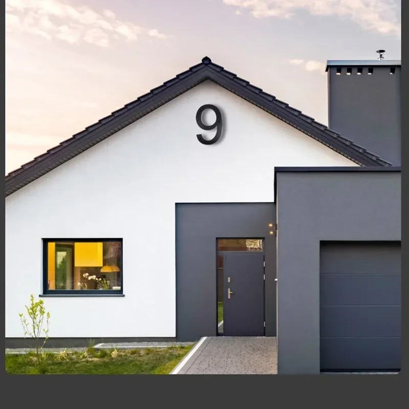 30cm House Number Outdoor Floating Sign Modern Door Numbers Building Signage Huisnummer Numeros Casa Address street sign house number signs door signs house numbers number plate