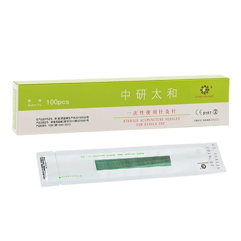 100PCS Big Size Long Acupuncture Needle Zhongyan Taihe Disposable Sterile Acupuncture Needles Ethylene Oxide Sterilization Bag disposable acupuncture needle