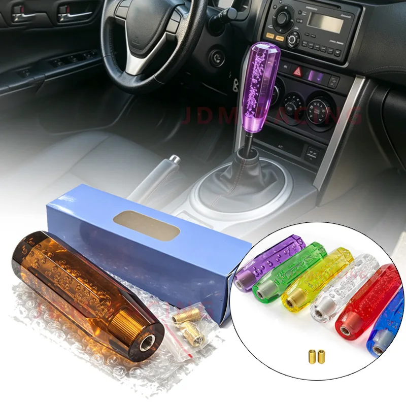 Perilla de palanca de cambios transparente para coche, palanca de cambios de 15cm, Color sólido, reemplazo compatible con la mayoría de los manuales automáticos