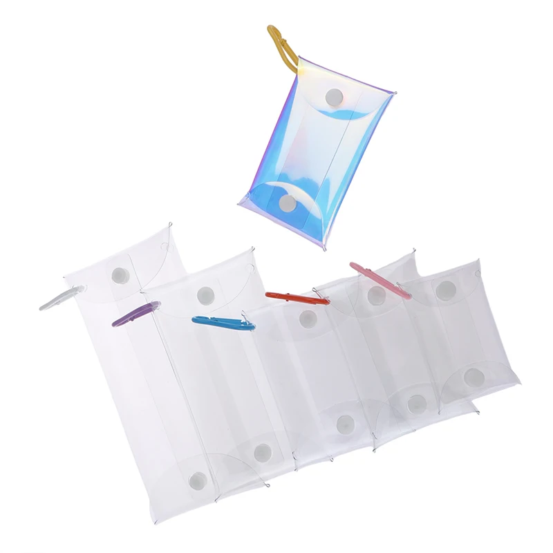 Small Transparent Coin Purse PVC Clear Mini Female Purses Women Kids Girls Key Lipstick Earphone Coin Storage Bags Wallet Pouch
