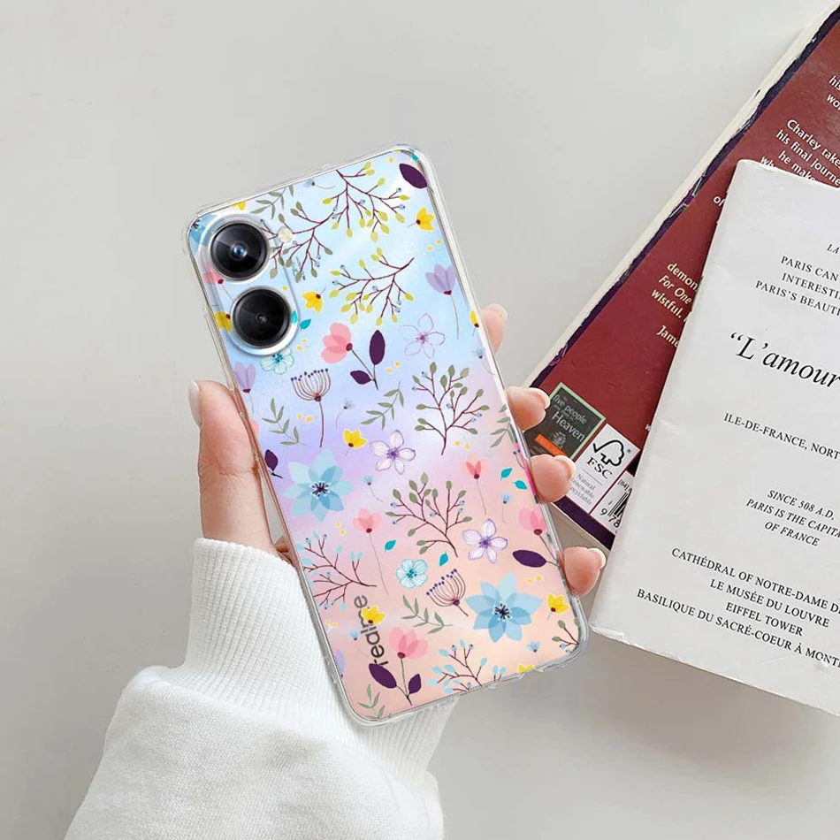 Naispanda Custodia per Telefono con Iniziale Fiore Personalizzata