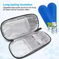 Sac réfrigérant portable, pochette isotherme, protection pour insuline, boîte de voyage imperméable pour insuline, boîte réfrigérante grande capacité 3