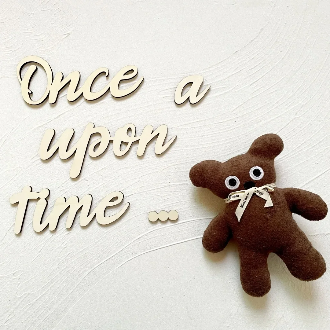 INS wooden wall stickers ONCE UPON A TIME photo props party layout decorative wall stickers - 2