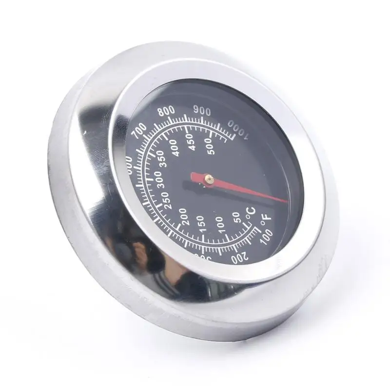 1/2PCS ℃ 1000℉ Degree Roast Barbecue BBQ Smoker Grill Thermometer Temp  Gauge Dia 3 Outdoor Stainless Steel BBQ Thermometer - AliExpress