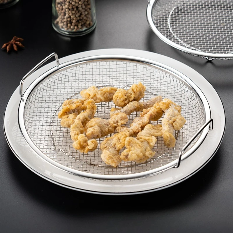 Stainless Steel Disc Oil Filter, Household Oil Residue Filter, Kitchen Frying Oil Filter Plate, Water Draining Plate