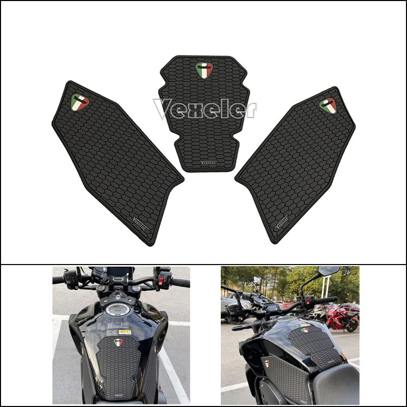 5D Real Carbon Fiber Motorcycle Fuel Tank Pad Decals Gas Cap Cover...