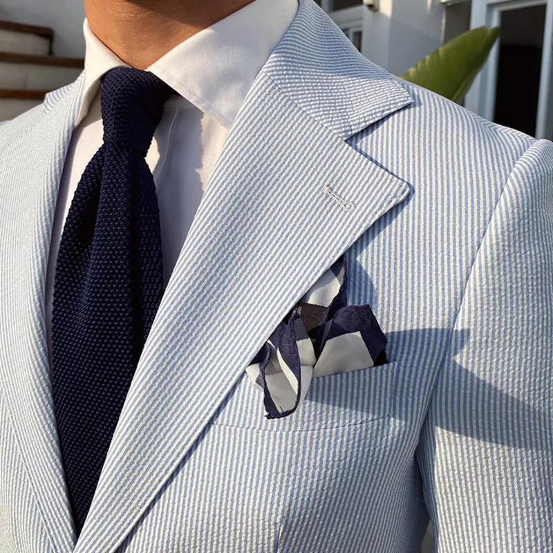 Men slim fit single button suit jacket for party office dress