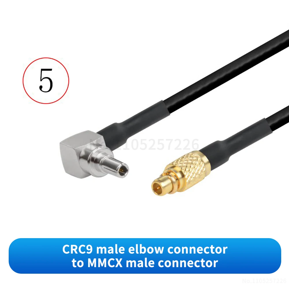 (1 Stück) CRC9 auf MMCX Stecker/Buchse Adapter (RG316 schwarzes RF-Adapterkabel) CRC9 auf MMCX Verlängerungskabel – Detail 6