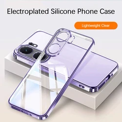 Electroplated Crystal Clear High - Quality Silicone Phone Case for Vivo iQOO Neo9 (PURPLE)