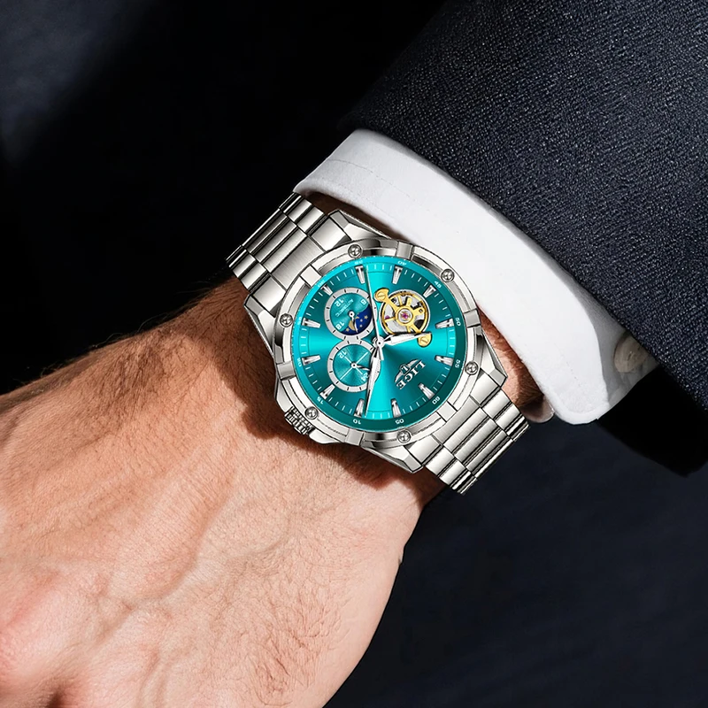 New Tourbillon Automatic Watches For Men Fashion Business Watch Men Luxury Sports Waterproof Men's Mechanical Wristwatch_voghion.com