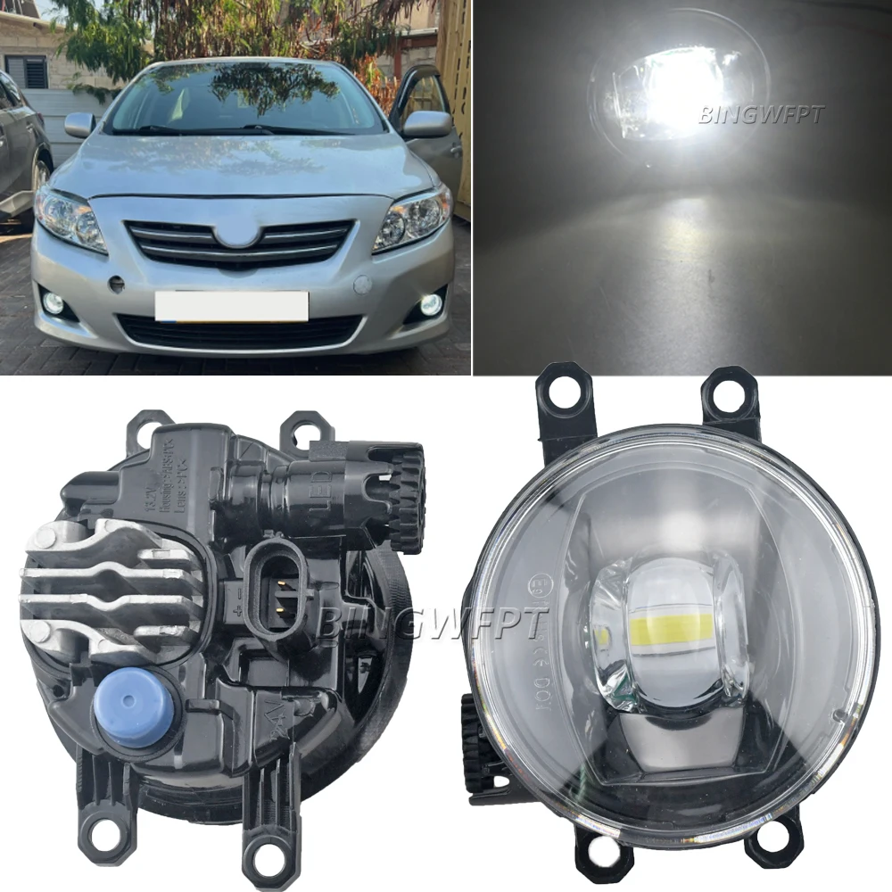 

High Quality ABS+Aluminum Fog Lamp DRL For Toyota Corolla 2007-2010 Fog Light Assembly Front Bumper LED Lamp