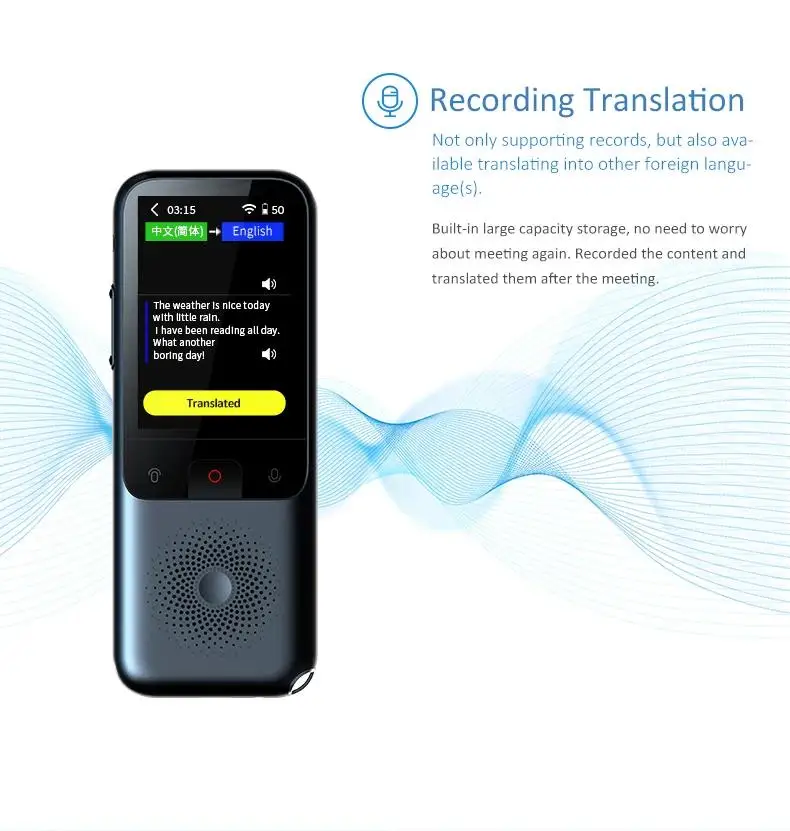 New T11 Portable Audio Translator 138 Language Smart Translator Offline In Real Time Smart Voice AI Voice Photo