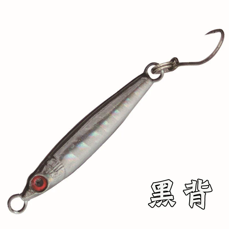 MUKUN 5PCS Mini Metal Jig Spoon Fishing Lure 3g/5g Fish Small Fish With Single Hook Sea Bass Fishing Lure 2