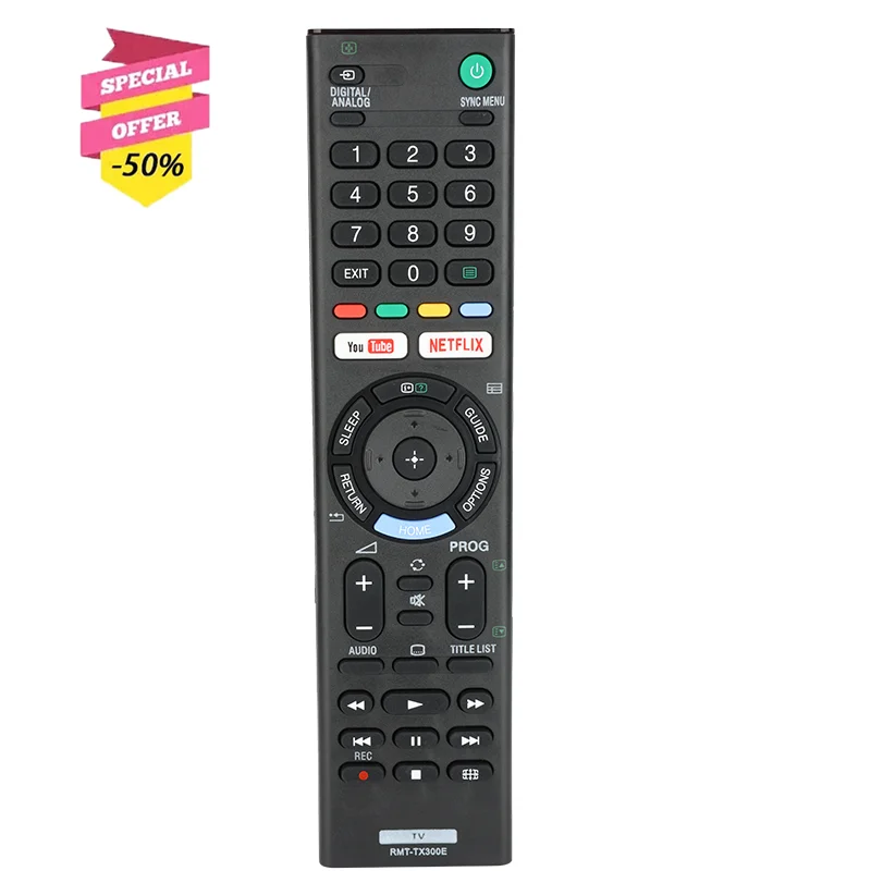 RMT-TX300E Remote Control For Sony TV KDL-32WE610 KDL-32WE613 KDL