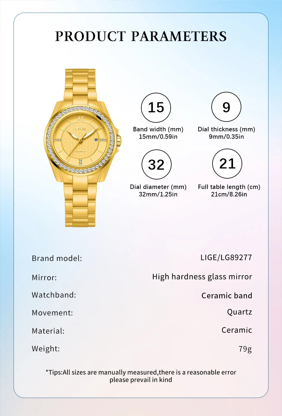 LIGE New Pink Watch Women Watches Top Brand Luxury Ceramic Watch Women Fashion Sport Waterproof Quartz Watch Female Montre Femme