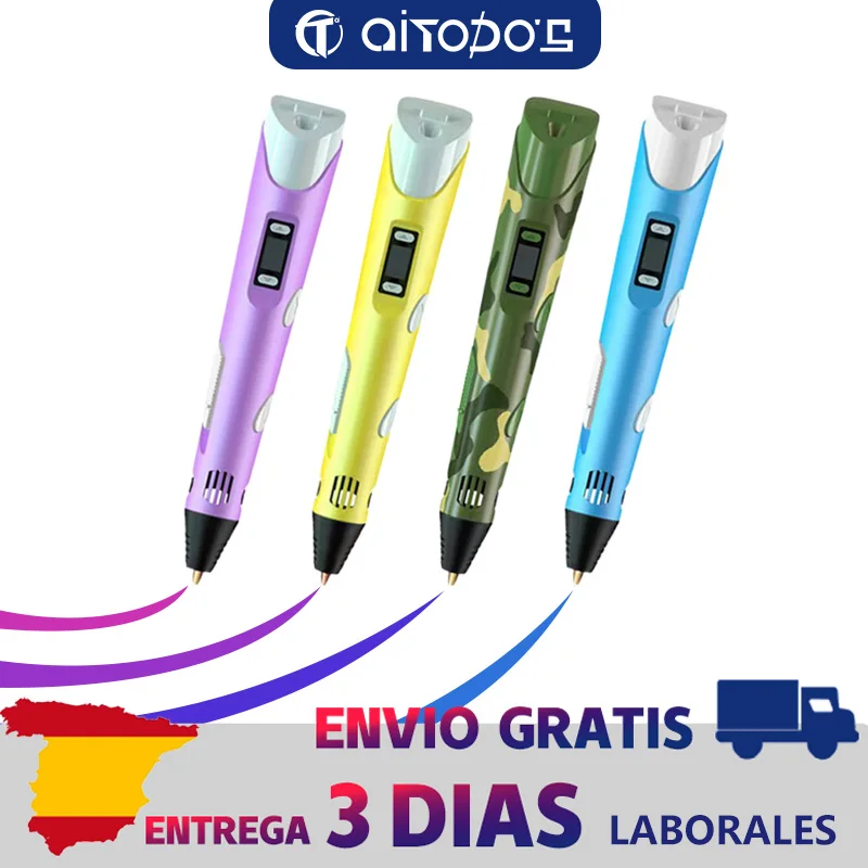 AiTodos® Pencils-Pen 3D Printing Pen Smart & Creative Toy Drawing Printer Design For Children/Adults Plastic 12CM Electronic Products