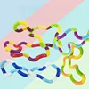Rainbow Circle Rope Twist Fidget Toys Autism Therapy Kids Adults Stress Anxiety ADHD Decompression Multicolored Rainbow Circle 2