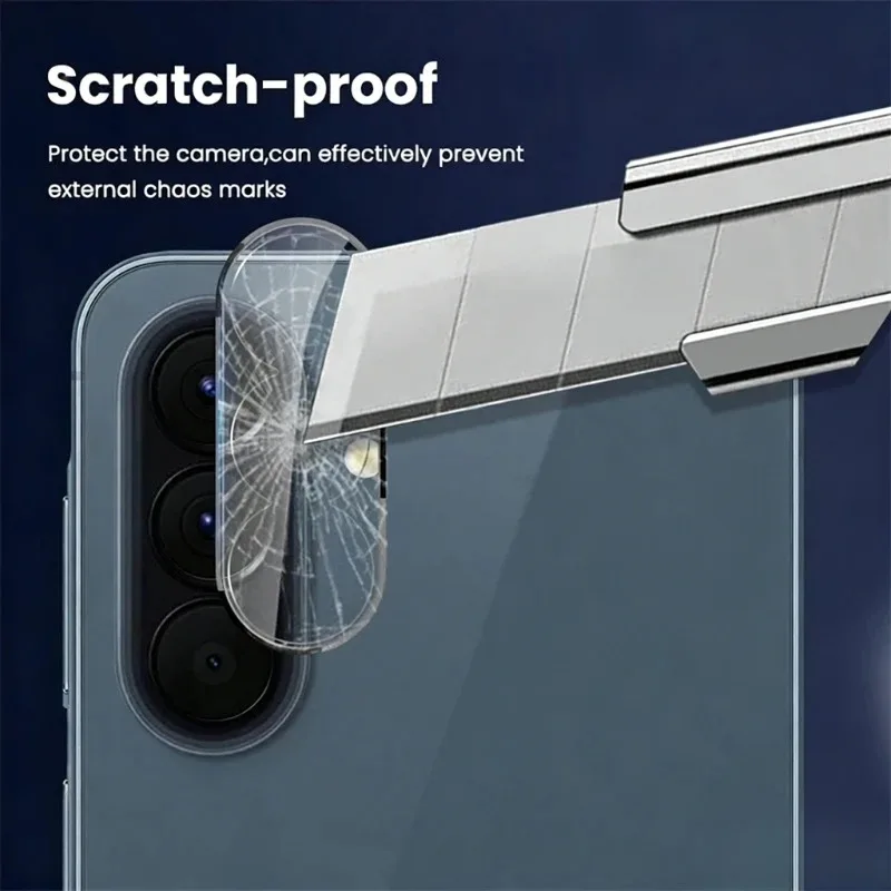 3-in-1 Clear Tempered Glass Case with 3D Curved Camera Lens Protector