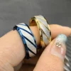 EDC Fidget Sliders Fashion Accessory Ratchet Ring Stress Relief for Adults Magnetic Metal ADHD Casual Rings Haptic Coin 4