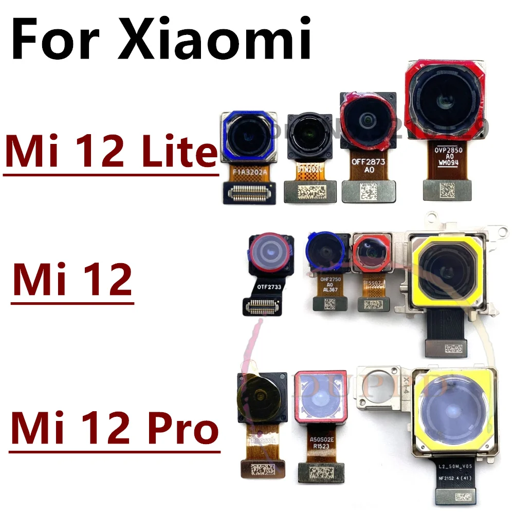 

Оригинальная задняя фронтальная камера для Xiaomi Mi 12 Pro Lite 12pro 12lite, задняя камера для селфи, фронтальная задняя камера, модуль, запасной гибкий кабель для ремонта