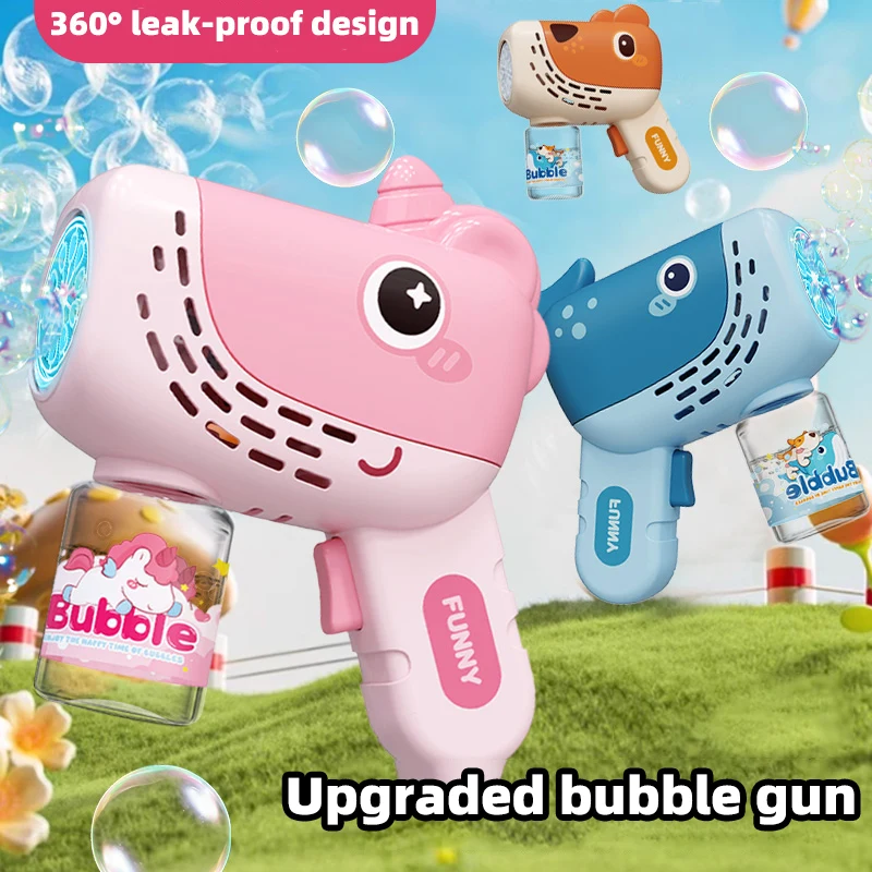 Burbuja de mano de ballena, soplador de burbujas de pistola completamente automático, juguetes de verano, juguetes imprescindibles para interiores y exteriores, fiesta de cumpleaños, Pascua
