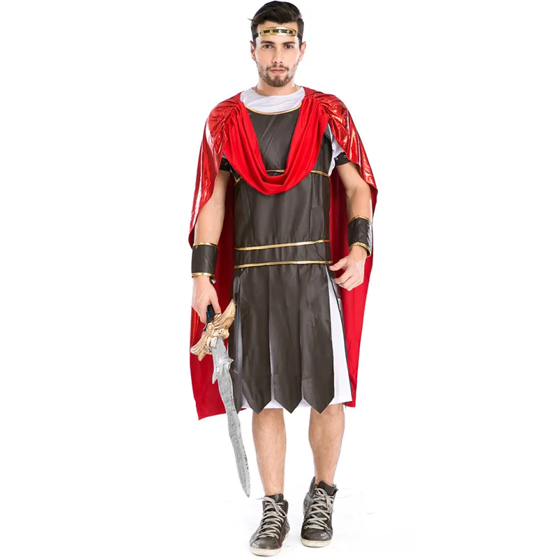 

Medieval Roman Gladiator Costume Halloween Adult Roman Soldier Gladiator Warrior Costumes Fancy Cosplay Clothing