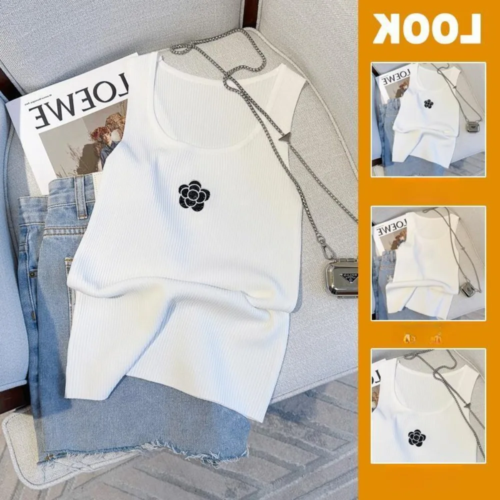 The Latest Spring New Print Vest Halter Beautiful Back Vest 100 Sleeveless Letter Fashion Comfortable Inside Halter T-shirt