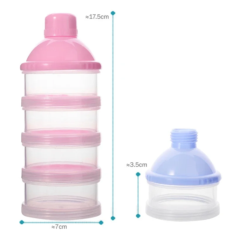 4/5 Grid Portable Milk Powder Formula Dispenser Container Storage Essential Cereal Boxes Toddle Baby Snacks Food Storage Box milk powder storage box