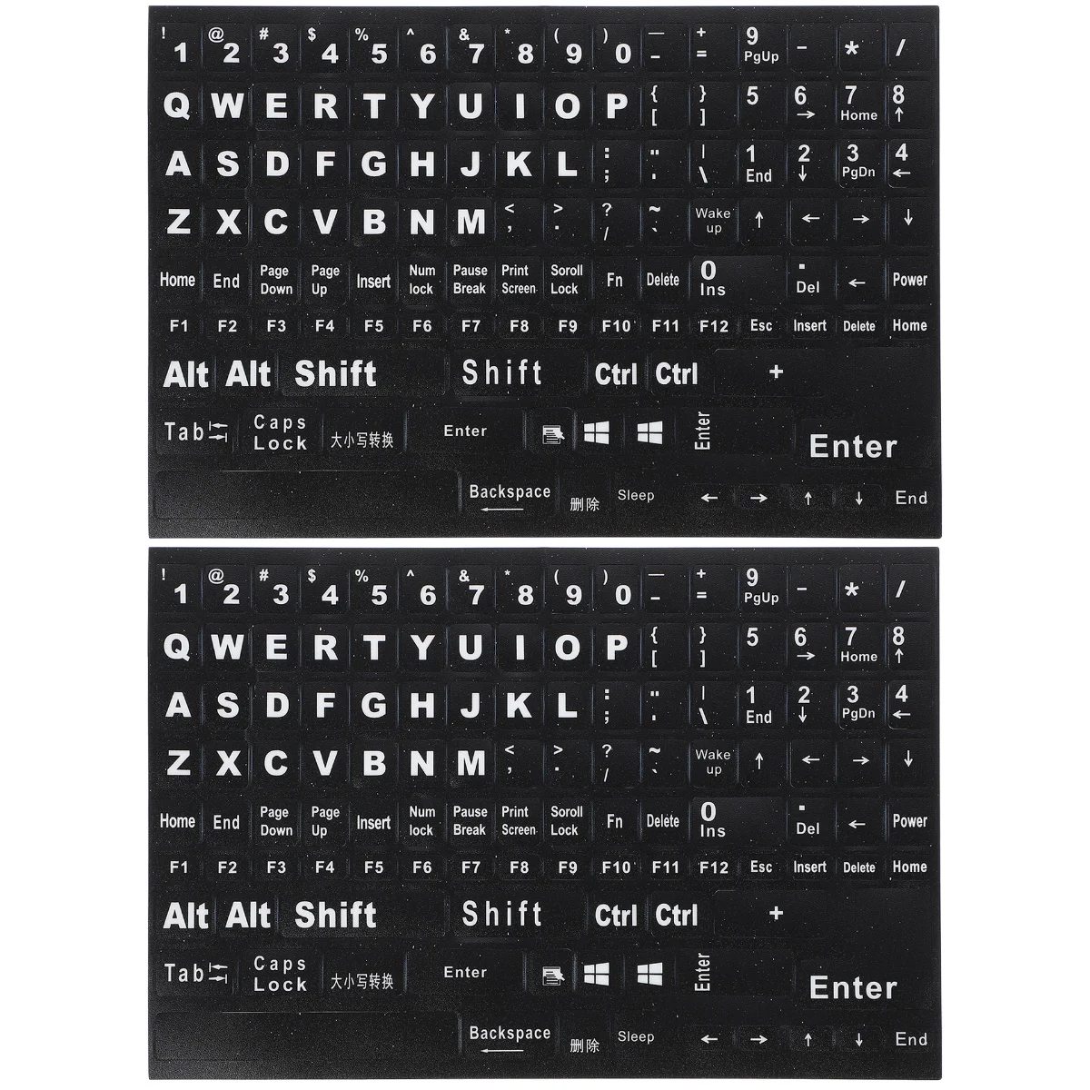 2 Sheets Laptop Keyboard Stickers Keyboard Letter Stickers Computer