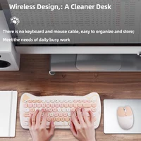 MOFII Kawaii Cat 2.4G Wireless Keyboard and Mouse Set Cute Lipstick Punk Keyboards and Mice Combos for Laptop PC Home Office - Image 4
