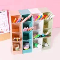 Desk Organizer for Pens Storage Brush Stand Desk Pencil Holder for Office Makeup Storage Box Kawaii Stationery School Supplies 1