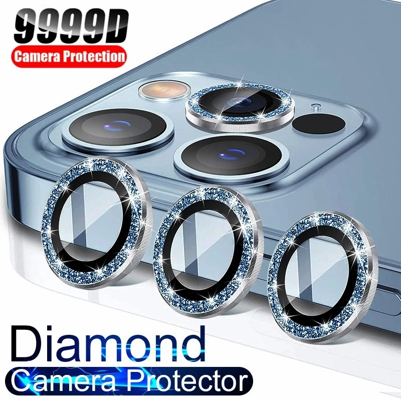 phone screen cover 5D Diamond Metal Camera Lens Protector For iPhone 13 12 11 Lens Protection Glass For iPhone 11 12 13 Pro Max Camera Protector iphone screen protector