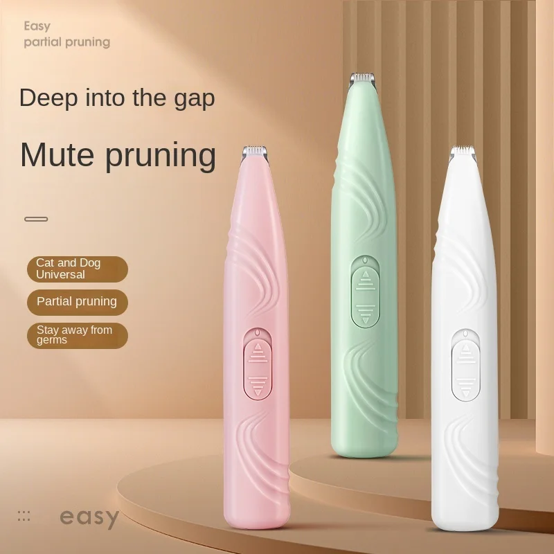 Mini Electrical Pet Cat Dog Foot Artifact Shaving Hair Clipper Low-Noise USB Rechargeable&LED Light Profesional Grooming Device
