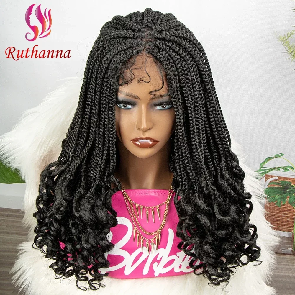 

Afro Dreadlocks Braided Lace Front Wig Synthetic Three Cornrow Braided Short Curly Wig For Women Fishbone Braids Glueless Wig