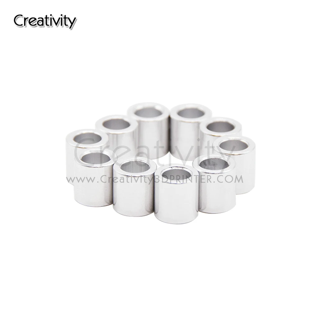 Creativity 100PCS M5*8.3mm Aluminium Spacer V-slot Isolation Column Separate Pillar Quarantine Bore 3D Printer Parts