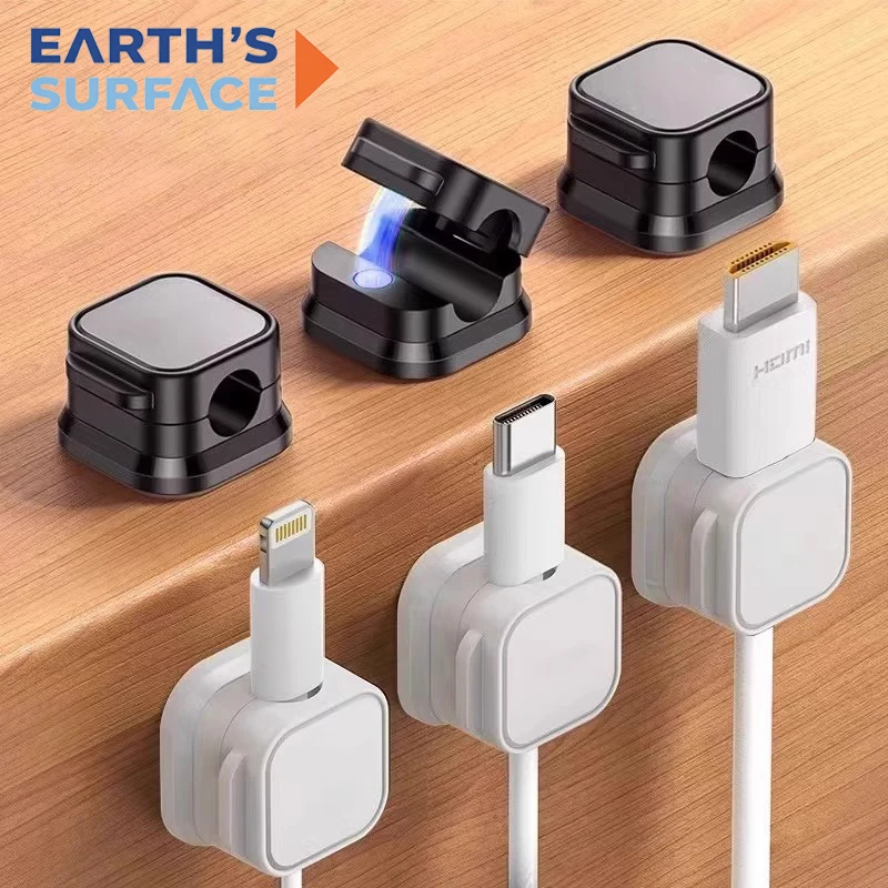 Magnetic Cable Organizer and Holder with Adhesive