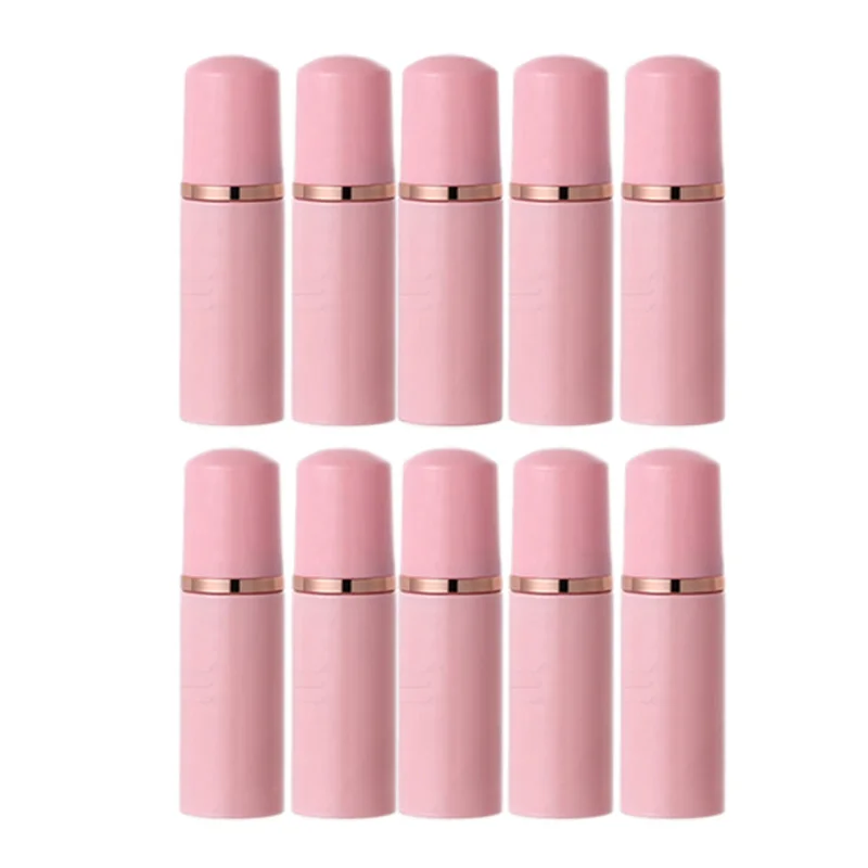14/30/50pcs 60ml 플라스틱 거품 펌프 병 샴푸 포밍 핑크 클렌저 병 리필 가능 빈 화장품 용기 도매