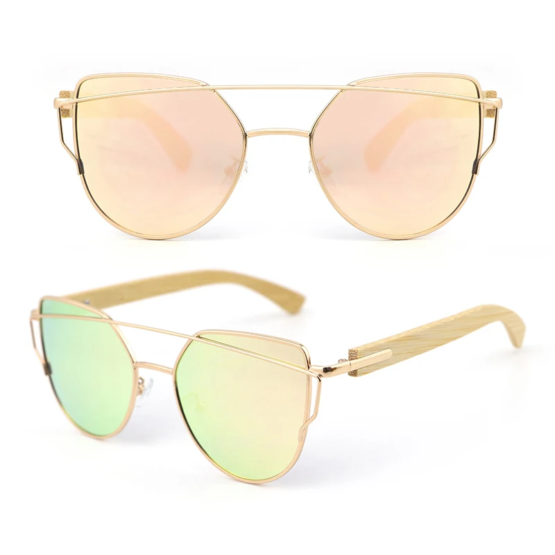 

Technology good price wood Custom logo uv400 protection metal frame sunglasses china
