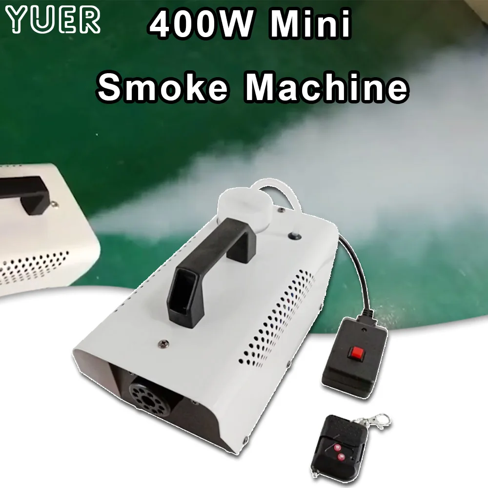

YUER Mini 400 Вт дымовая струйная машина со сценическим эффектом, дистанционное диско-джейское освещение, Рождественская декорация для сцены, свадебное украшение со спецэффектами