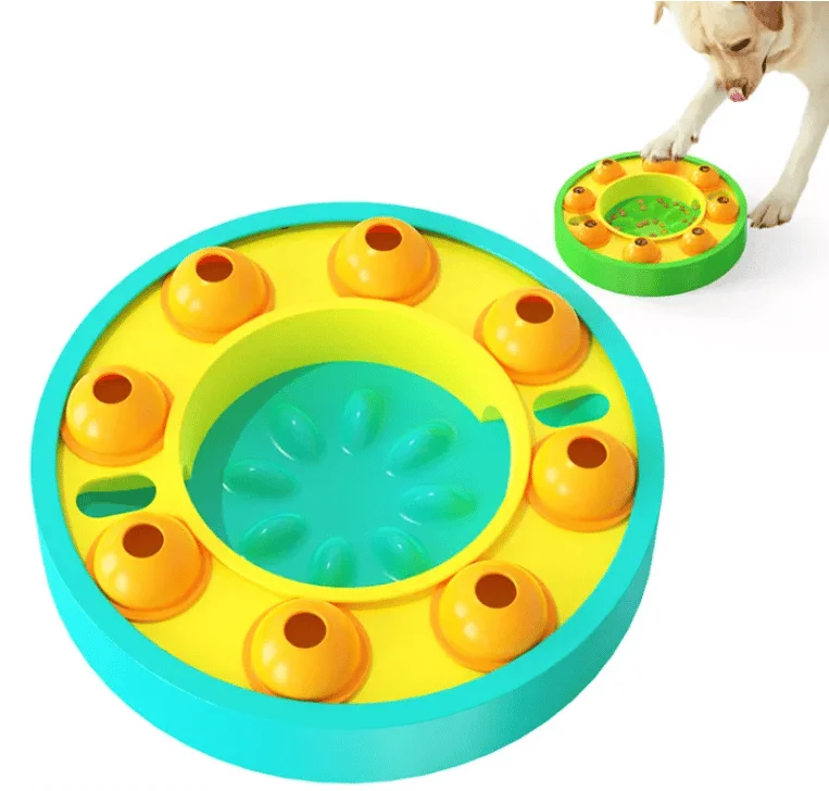 

Puzzle Interactive Dog Toy Training Treasure Hunting Slow Food Spill Plate Pet Supplies
