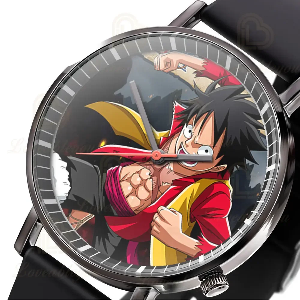 One P Watch Luffy Roronoa Zoro Wristwatch Anime Printing Watch Cartoon Quartz Electronic Watch PVC Strap Kid Party Gift 2